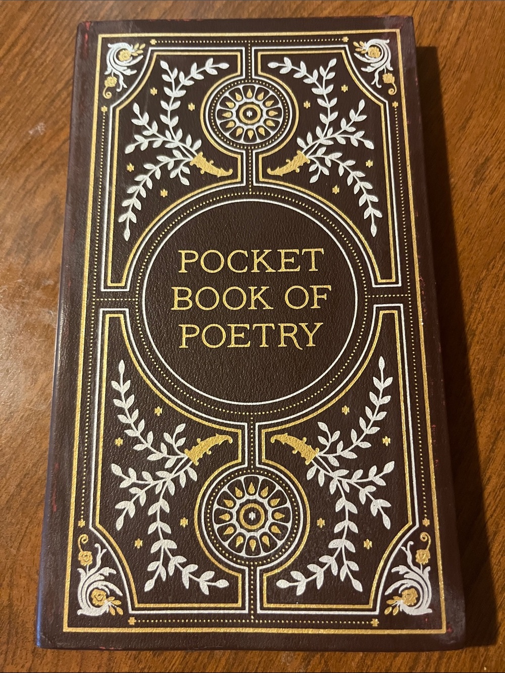 Pocket Book of Poetry - Brown & Gold Decorative Hardcover